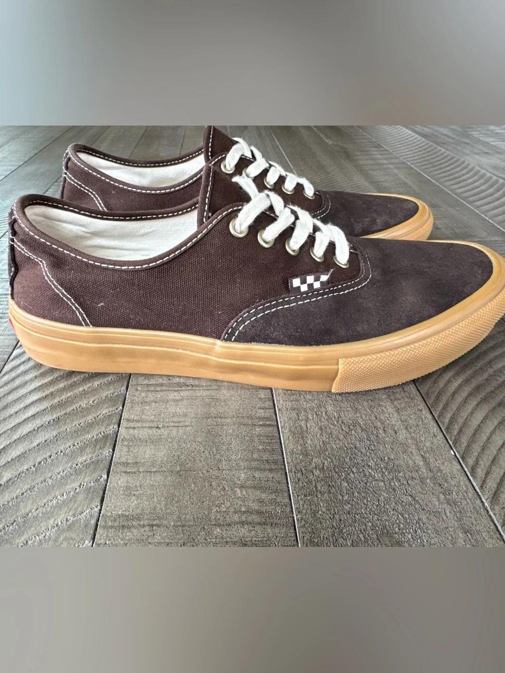 Vans Skate Authentic Brown Canvas/Gum Skater Sneakers Men’s Size 10.5 (NWOT)